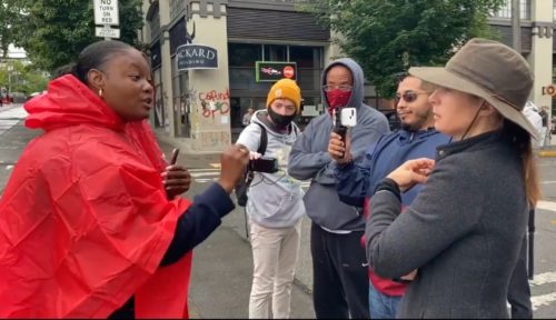 WATCH: Preacher lady red pills stunned Seattle free zoners