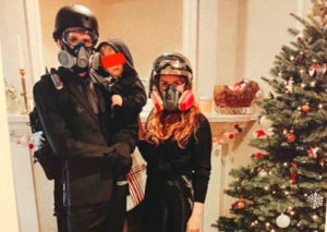 Antifans sends Christmas cards complete with hoodied black bloc baby