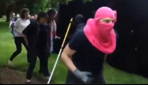 VIDEO: Antifa takes on frying pan man, loses